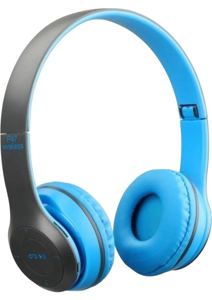 P47 Bluetooth 5. 0 Katlanabilir Kulaklık – Fm Radyo, Microsd, Kablolu/ kablosuz Moda | Yüksek Bass – Android Uyumlu – Uygun Fiyatlı