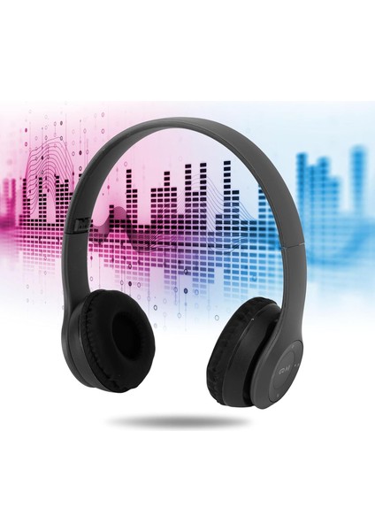 P47 Bluetooth 5. 0 Katlanabilir Kulaklık – Fm Radyo, Microsd, Kablolu/ kablosuz Moda | Yüksek Bass – Android Uyumlu – Uygun Fiyatlı
