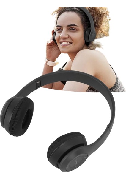 P47 Bluetooth 5. 0 Katlanabilir Kulaklık – Fm Radyo, Microsd, Kablolu/ kablosuz Moda | Yüksek Bass – Android Uyumlu – Uygun Fiyatlı