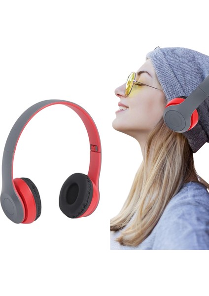 P47 Bluetooth 5. 0 Katlanabilir Kulaklık – Fm Radyo, Microsd, Kablolu/ kablosuz Moda | Yüksek Bass – Android Uyumlu – Uygun Fiyatlı
