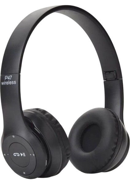 P47 Bluetooth 5. 0 Katlanabilir Kulaklık – Fm Radyo, Microsd, Kablolu/ kablosuz Moda | Yüksek Bass – Android Uyumlu – Uygun Fiyatlı