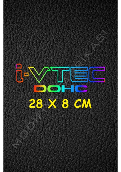 Honda Civic Sticker - I Vtec Sticker Honda - 28 x 8 cm - Hologram -