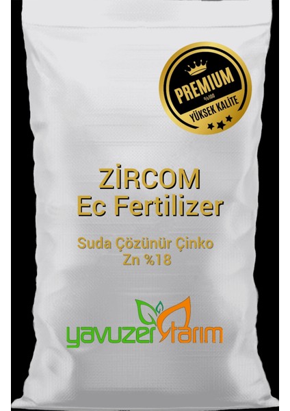 Toz Çinko Gübre, Suda Erir %18 Çinko Zn Ec Fertilizer Gübre 1 kg
