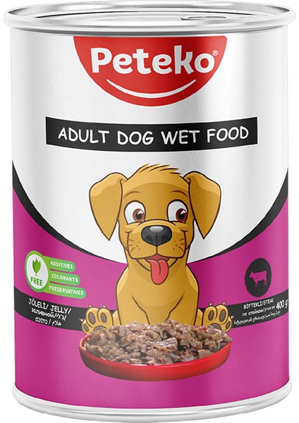 Chunk In Jelly Biftekli Yetişkin Köpek Maması Konserve 400G (1Adet)