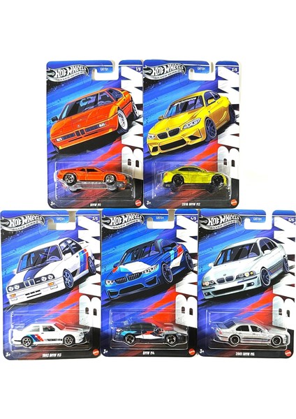 Bmw Silver Series 5’li Araba Seti – M1, M2, M3, M4, M5 – Koleksiyonluk Diecast Model