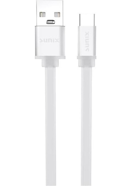 SC09 Soft Type-C 3A Çıkışlı Data ve Hızlı Şarj Kablo Beyaz