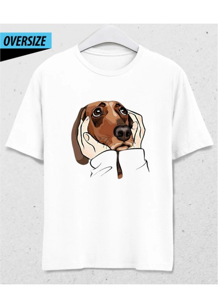 En Iyi Dost! Oversize T-Shirt Beyaz