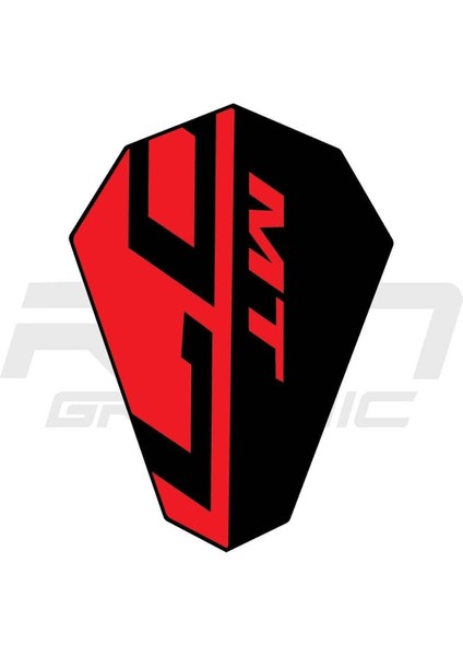 mt 07 2018-2019 Kırmızı Metal Cam Sticker