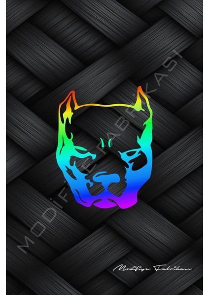 Pitbull Sticker Folyo - Hologram - 14 x 11 cm fiyatları