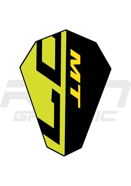 mt 07 2018-2019 Yeşil Metal Cam Sticker
