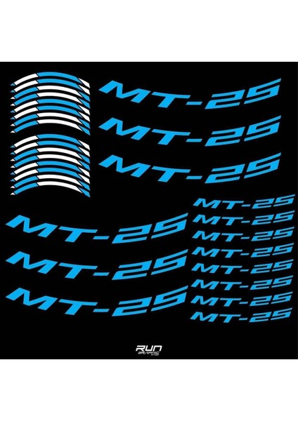 Yamaha Yzf MT25 Mavi Jant Şeridi Sticker