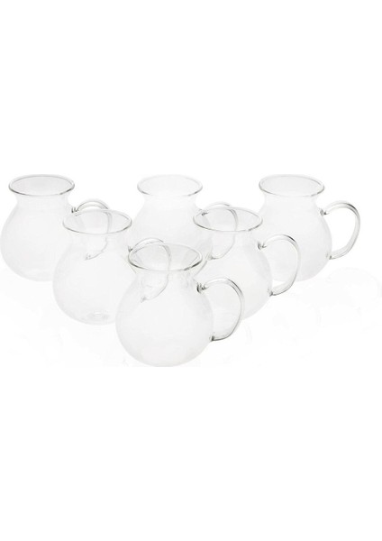 Keyf-I Ala Borosilikat 6 Parça Çay Seti - 220 ml