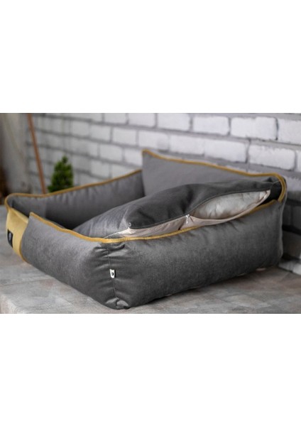 Premium Lux Seri Iç Mekan Fermuarlı Yıkanabilir Kedi ve Köpek Yatağı (80*100CM) Xlarge modelleri