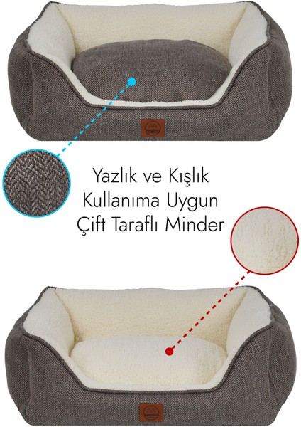 Zeus, Çift Taraflı Minderli, Kaydırmaz Tabanlı, Yıkanabilir, Yüksek Kaliteli Kedi ve Köpek Yatağı modelleri