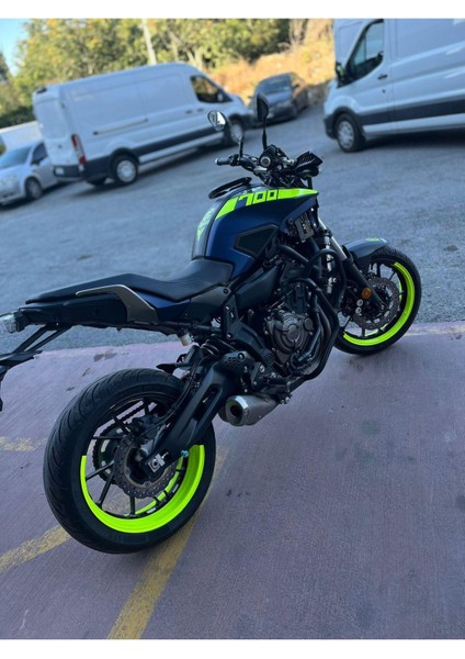 MT07-600RR-R1 Ön 120 Arka 180 Ebat Uyumlu Yarım Jant Şeridi Sarı Toplam 4 Adet Takım Halinde