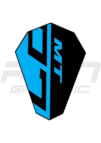 mt 07 2018-2019 Uyumlu Mavi Metal Cam Sticker