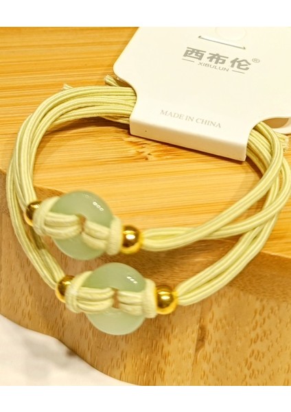 Lüks Figürlü Ikili Renkli Lastik Toka