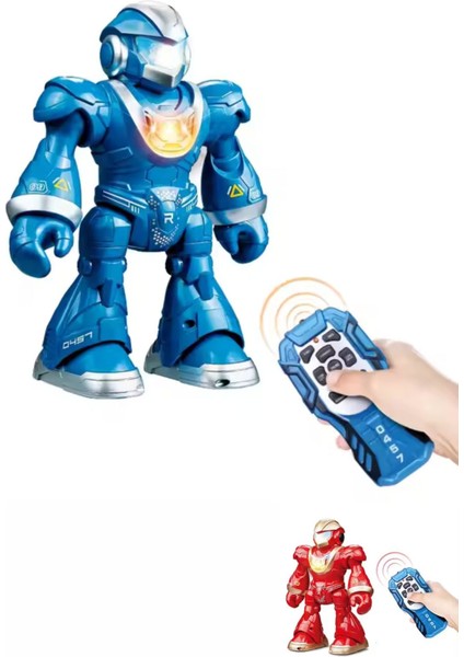 Uzaktan Kumandalı Full Fonksiyon Işıklı ve Sesli Dansçı Interaktif Pilli Robot 25 cm +3 Yaş