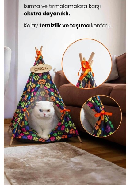 Isme Özel, Yıkanabilir Kedi, Köpek Çadırı, Kolay Kurulum modelleri