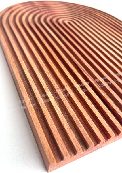 Gökkuşağı Desenli Dalgalı Ahşap Sunum Tabağı | Büyük Boy | 33X24 cm | Doğal Kayın Ağacı fiyatları