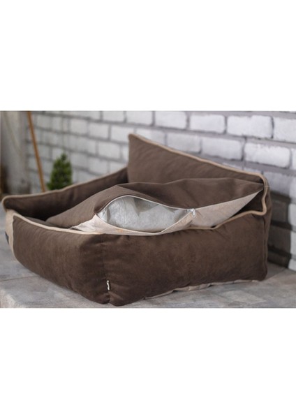 Premium Lux Seri Iç Mekan Fermuarlı Yıkanabilir Kedi ve Köpek Yatağı (45*55CM) Small modelleri