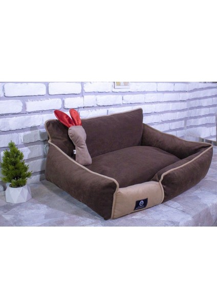 Premium Lux Seri Iç Mekan Fermuarlı Yıkanabilir Kedi ve Köpek Yatağı (45*55CM) Small