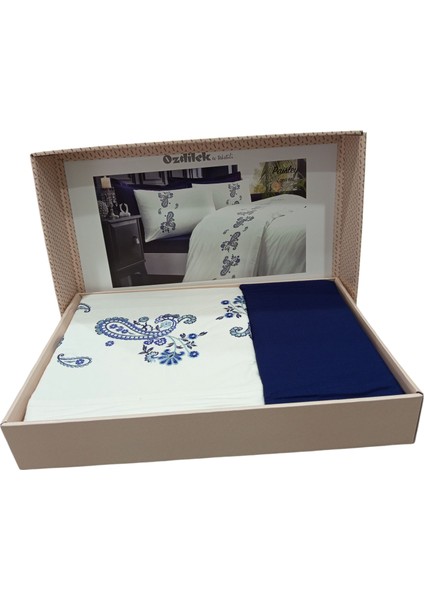 Çift Kişilik Butik Nakışlı Nevresim Takımı Paisley