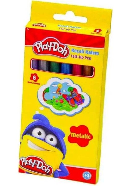 Playdoh Metalik Keçeli Kalem 6'lı fiyatları