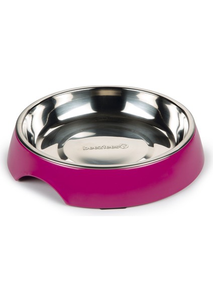 Kedi Mama Su Kabı, Paslanmaz Çelik, Pembe, 18,5cm, 420ML