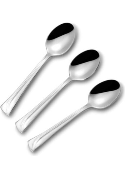 12'li Gri Metal Çay Kaşığı Seti, Şık ve Kullanışlı Tasarım