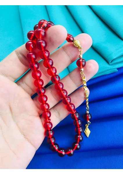 Kırmızının Asaleti Zar Kehribar Küre Kesim Protokol Tesbih