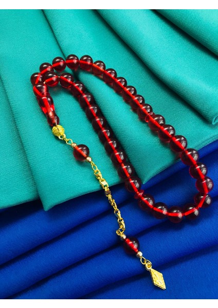 Kırmızının Asaleti Zar Kehribar Küre Kesim Protokol Tesbih