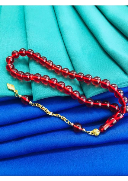 Kırmızının Asaleti Zar Kehribar Küre Kesim Protokol Tesbih