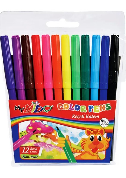 KK01 Mydido Keçeli Kalem 12 Renk
