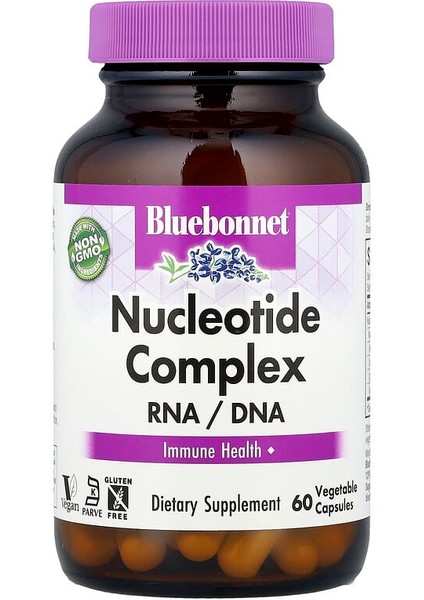 🧬 Bluebonnet Nucleotide Complex – Rna/dna Destek | 60 Bitkisel Kapsül