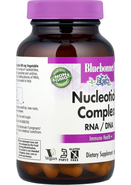 🧬 Bluebonnet Nucleotide Complex – Rna/dna Destek | 60 Bitkisel Kapsül modelleri