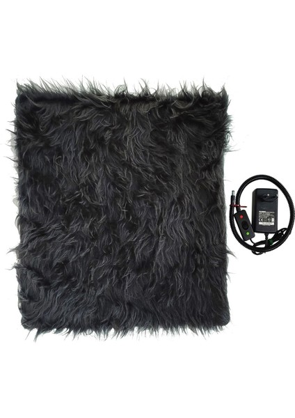 Kedi Köpek Isıtıcı Ped 48X48CM 5cm Kalınlık Peluş Yumusak Kumaş Yıkanabilir 12V ile Çalışır