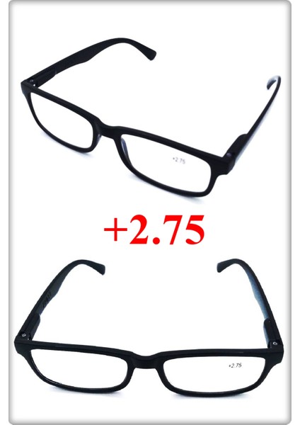 +2.75 Unisex Kitap Okuma ve Bilgisayar Gözlüğü & Yakın Gözlüğü 1 Adet