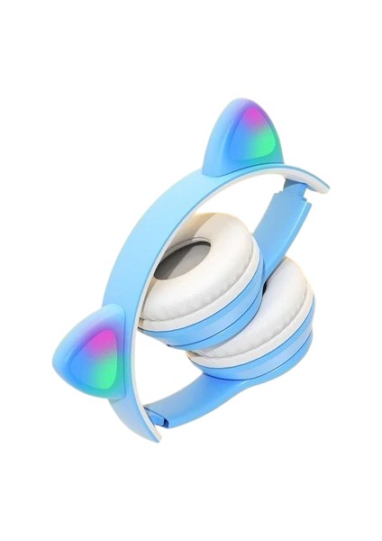 P47M Bluetooth 5. 0 Katlanabilir Kafaüstü Kulaklık – LED Işıklı, Tf Kart & Aux, Hd Mikrofon – Android & Apple iPhone Uyumlu
