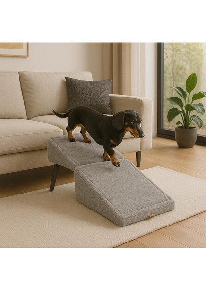 Patipati Köpek Yatağı Köpek Rampası Puf Minder Iki Fonksiyon