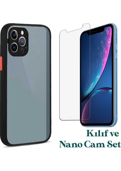 Apple iPhone 11 Pro Max Uyumlu Montreal Kılıf ve Nano Cam Ekran Koruyucu Set
