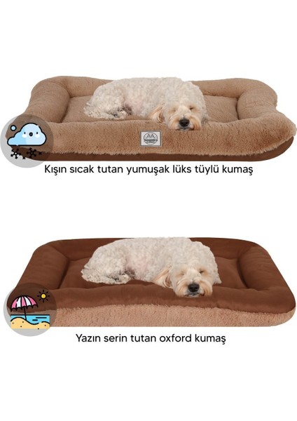 Sally, %100 Su Geçirmez Alezli, Çift Taraflı, Dört Mevsim Kullanılabilen Kedi ve Köpek Yatağı modelleri