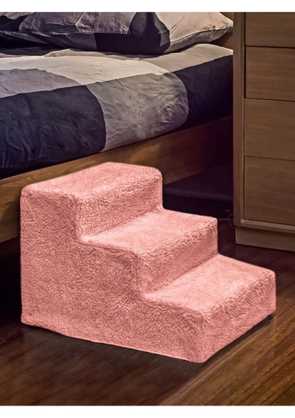 Kedi & Köpek Merdiveni Fermuarlı 3 Basamak Sünger Merdiven - Pembe modelleri