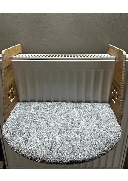 Kalorifer Kedi Yatağı ve Ahşap Ikili Çelik Taslı Kedi Mama ve Su Kabı 2'li Set fırsatları