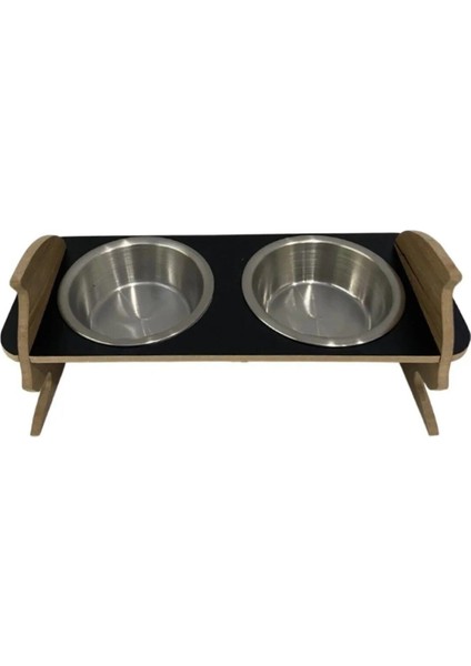 Kalorifer Kedi Yatağı ve Ahşap Ikili Çelik Taslı Kedi Mama ve Su Kabı 2'li Set indirimleri