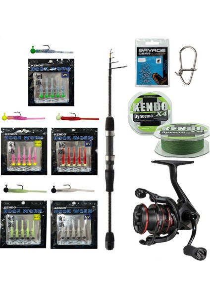 Yekoutdoor Hookworm Lrf Seti Okuma LRF-TELE-706UL 212CM 1-8 gr Lrf Kamışı&okuma Ceymar Hd CHD-1000A 7+1bb Olta Makinesi