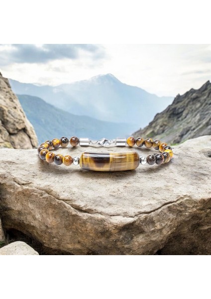 Kaplan Gözü Taşlı Çelik Bileklik fırsatları