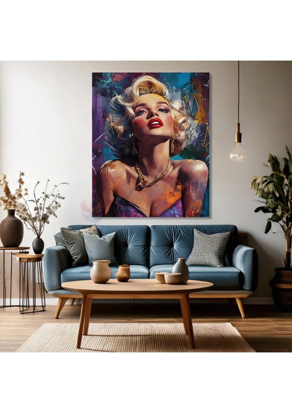 Marilyn Monroe Özel Tasarım Kanvas Tablo Modern Renkli Salon Dekoru modelleri