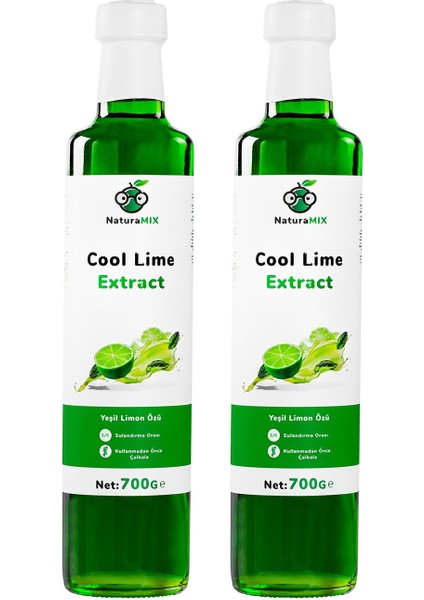 Cool Lime Özü 500 ml 2 Li Misket Limon ve Nane Ferahlığı 700 gr