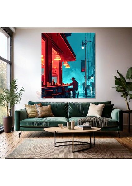 Yalnız Adam Kanvas Tablo Modern Salon Tablosu Sanat Tablosu